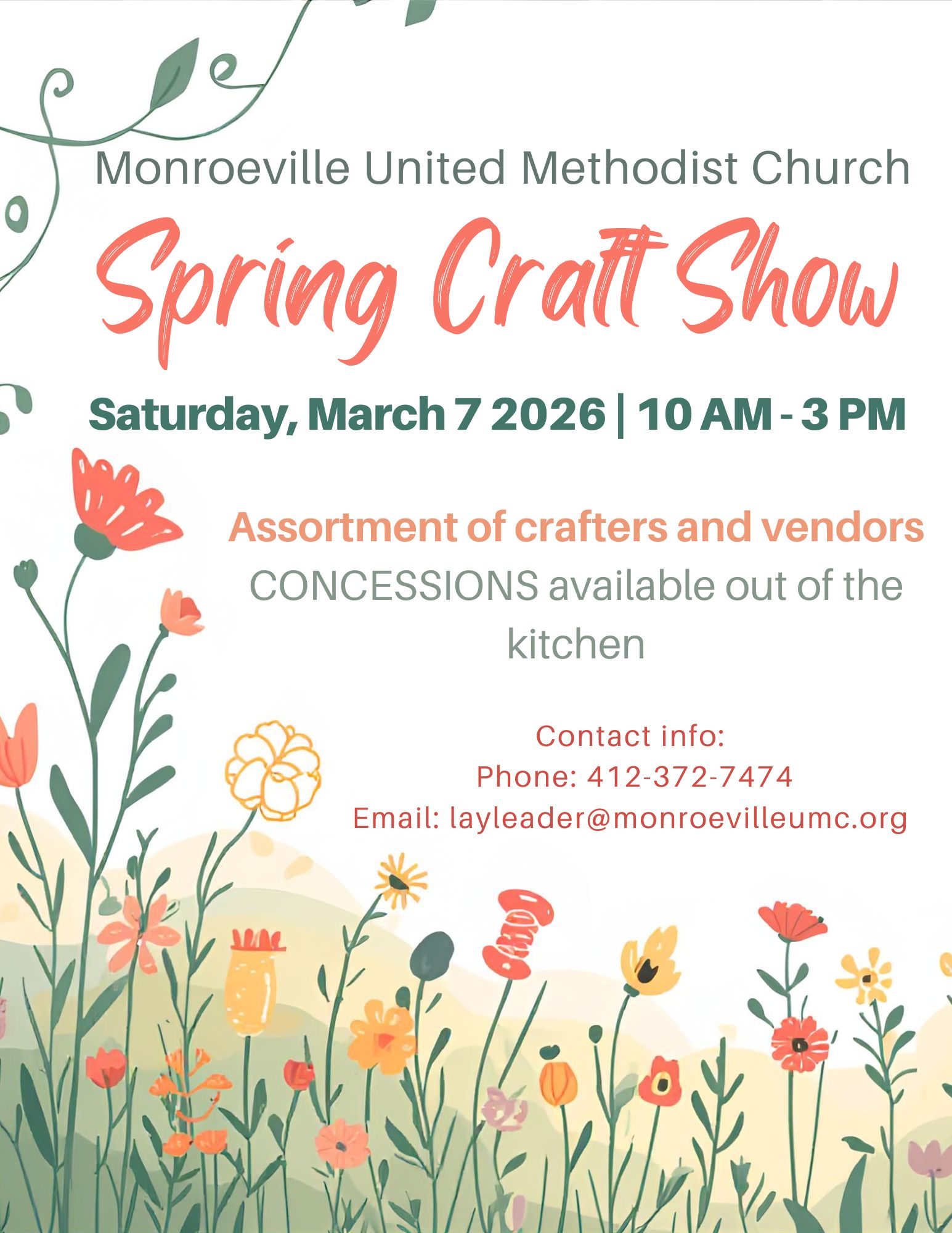 Spring Craft Show Flyer with Sunlit Meadow Real Estate Flyer